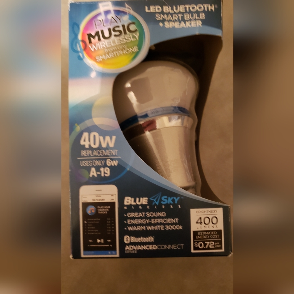 New Bluetooth speaker and led light bulb
